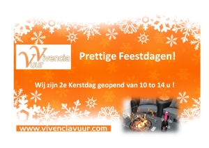 Vuurtafels Vivencia Vuur open op 2e Kerstdag